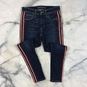 Joe's Jeans Skinny Ankle Size 26 Wiloughby Tuxedo Ribbon Racing Side Stripe